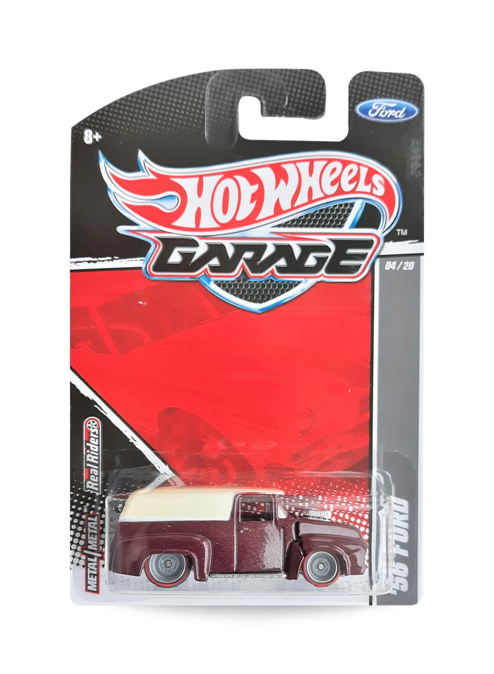 Hot Wheels Ford Garage 2011 Ford '56 Ford 1:64 – Metallic Maroon & White