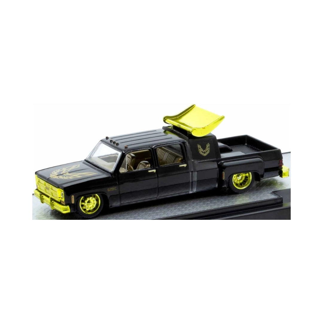 GMC Sierra 3500 - Custom - Black (Yellow Chrome Rims & Details, Yellow Hood, Chase)