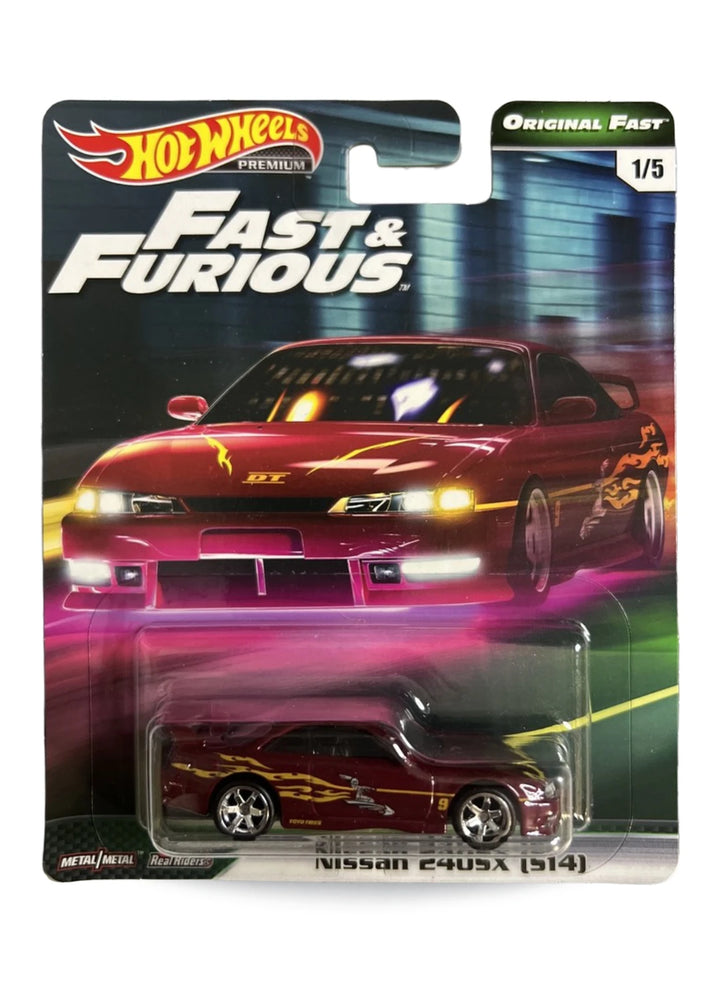 Hot Wheels Fast & Furious Premium Series Original Fast 2019 Nissan 240SX (S14) 1:64 – Burgundy