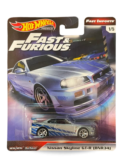 Hot Wheels Fast & Furious Premium Series Fast Imports 2019 Nissan Skyline GT-R (BNR34) 1:64 – Silver
