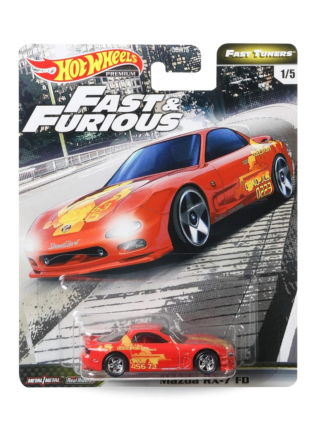 Hot Wheels Fast & Furious Premium Series Fast Tuners 2020 Mazda RX-7 FD 1:64 – Red