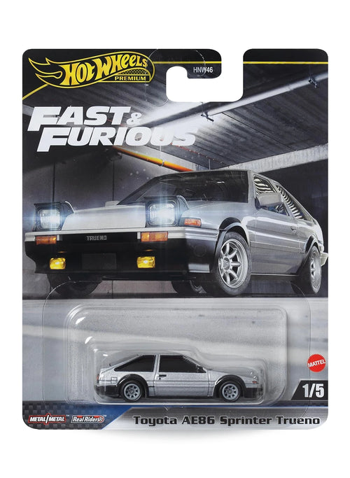 Hot Wheels Fast & Furious Premium Series Mix 1 2024 Toyota AE86 Sprinter Trueno 1:64 – Gray