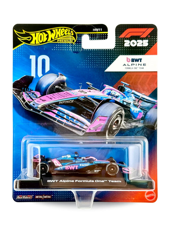 Hot Wheels 2026 Formula One Collection Mix 2 BWT Alpine Formula One Team (#10) 1:64 – Blue & Pink