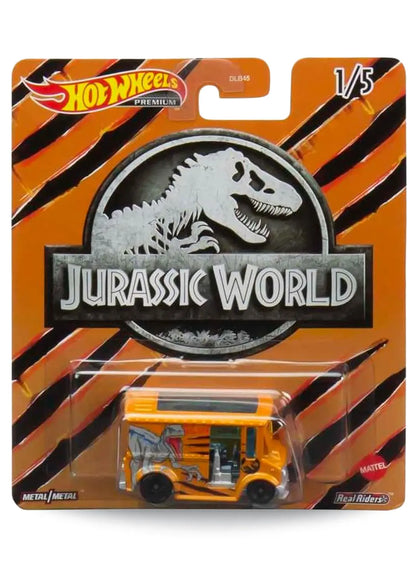 Hot Wheels Pop Culture Jurassic World Bread Box 1:64 scale premium diecast van mint on its original raptor stripe blister card.