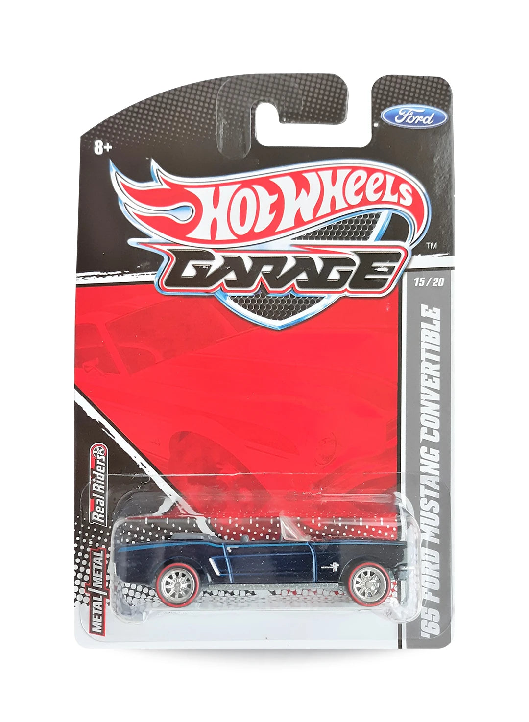 Hot Wheels Ford Garage 2011 Ford '65 Mustang Convertible 1:64 – Dark Blue