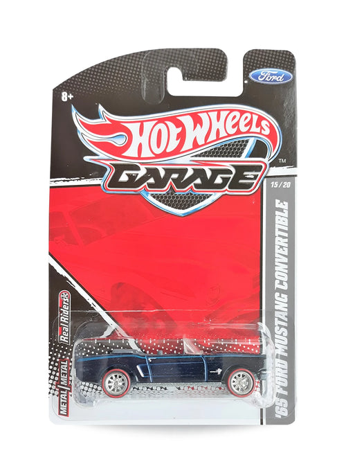 Hot Wheels Ford Garage 2011 Ford '65 Mustang Convertible 1:64 – Dark Blue