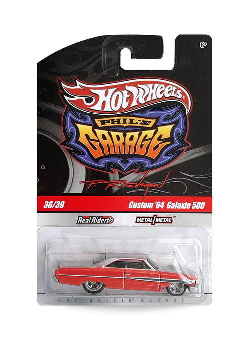 Hot Wheels Garage 2010 Ford Custom '64 Galaxie 500 1:64 – Metalflake Silver & Metalflake Orange