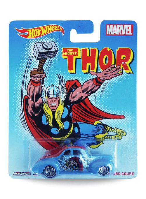 Hot Wheels Pop Culture 2014 Marvel Ford '40 Ford Coupe 1:64 – Light Blue w/ Red Top and Trunk