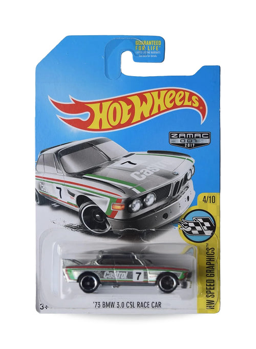 Hot Wheels Walmart Exclusive ZAMAC Editions 2017 '73 BMW 3.0 CSL Race Car 1:64  – ZAMAC