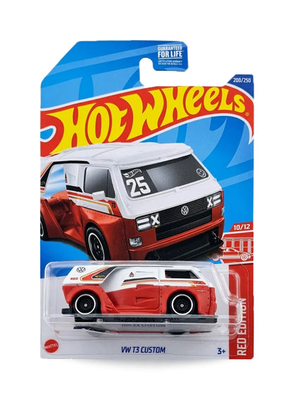 Hot Wheels Red Edition 2025 Volkswagen VW T3 Custom 1:64 Red & Pearl White