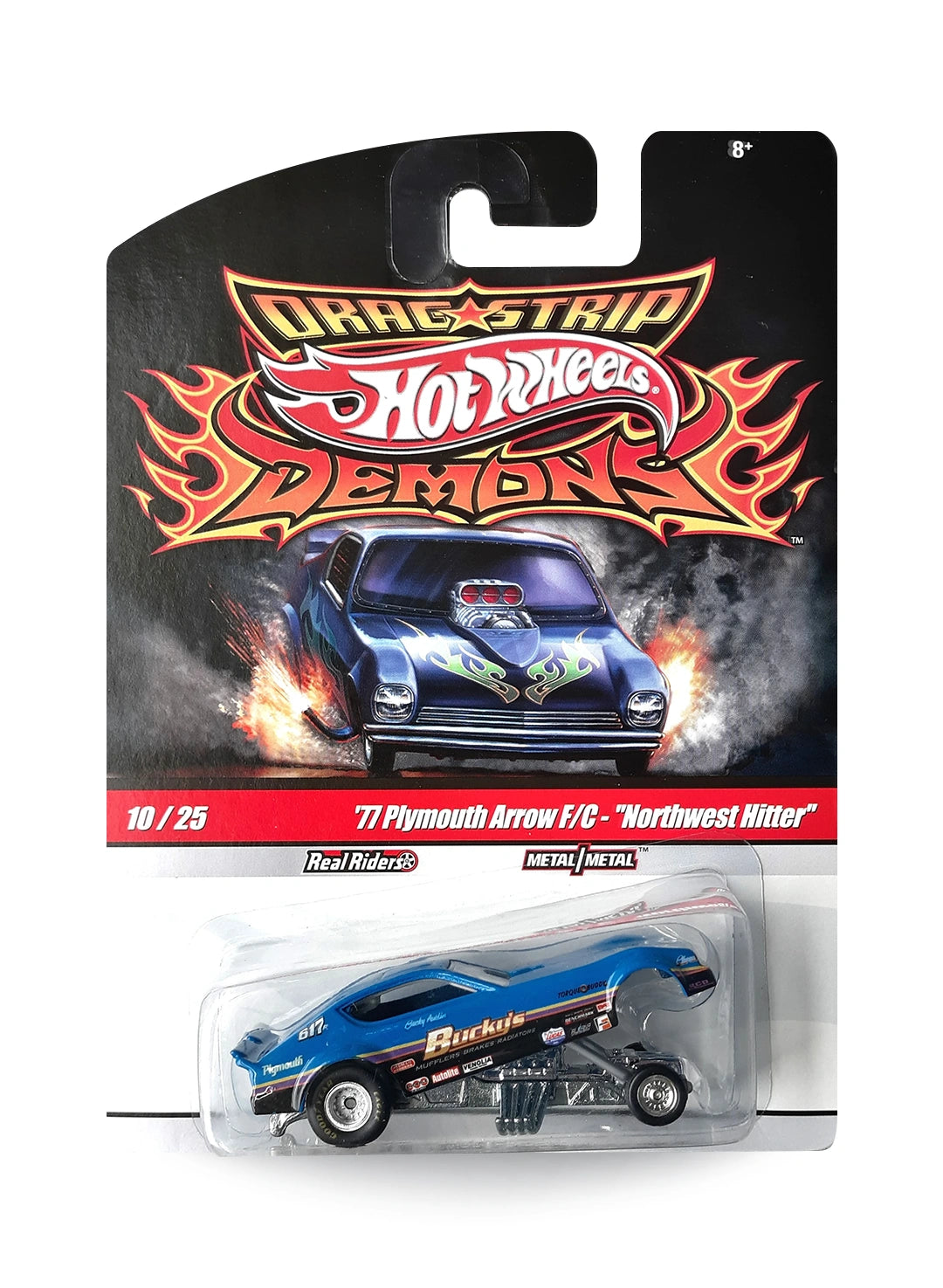 Hot Wheels Dragstrip Demons 2010 '77 Plymouth Arrow F/C – "Northwest Hitter" 1:64 – Blue