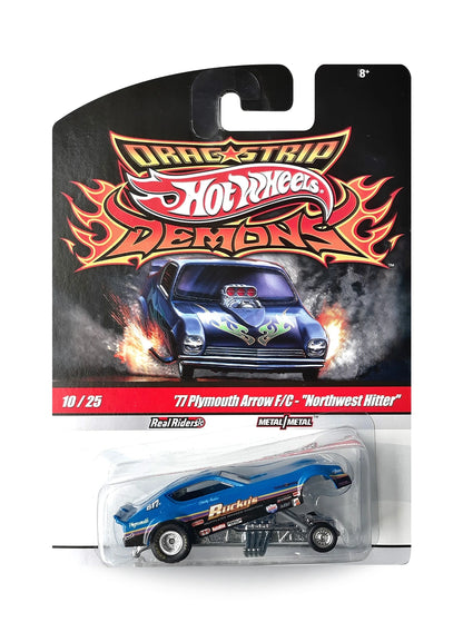 Hot Wheels Dragstrip Demons 2010 '77 Plymouth Arrow F/C – "Northwest Hitter" 1:64 – Blue