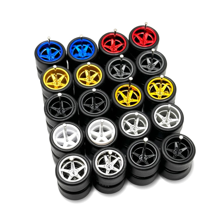 10x Advan 13mm Variety Mix 1/64 Wheel Kits with Axles