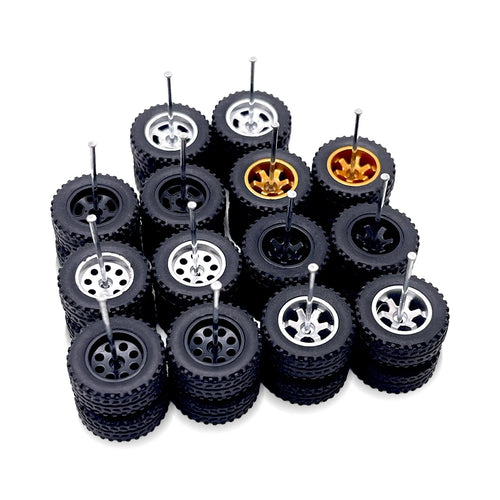 10x Set Variety Pack Of 14mm Off-Road 1/64 Wheel Kits with Axles