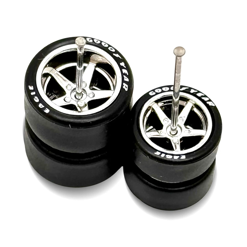 10x Sets Mix Advan 11/13mm for Hot Wheels Muscle Cars 1/64 Wheel Kits with Axles