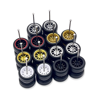 10x Sets Variety Mix All 10 Spoke 11mm 1/64 Wheel Kits with Axles