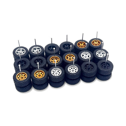 10x Sets Variety Mix All Off-Road 14mm 1/64 Wheel Kits with Axles