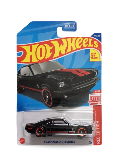 Hot Wheels Red Edition 2022 Ford '65 Mustang 2+2 Fastback 1:64 Black