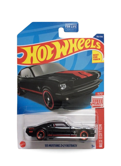 Hot Wheels Red Edition 2022 Ford '65 Mustang 2+2 Fastback 1:64 – Black