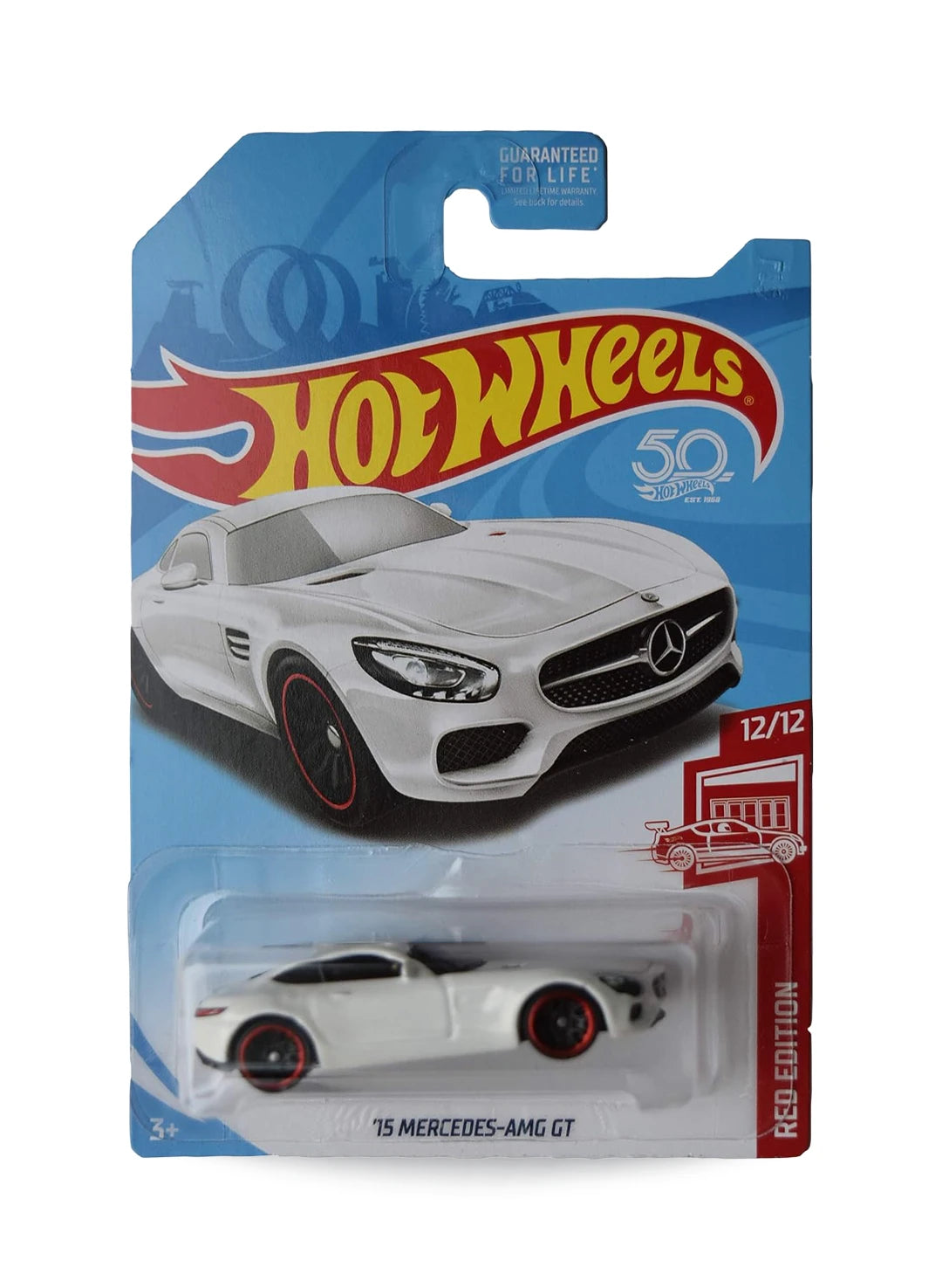 Hot Wheels Red Edition 2018 Mercedes-Benz '15 Mercedes-AMG GT 1:64 White