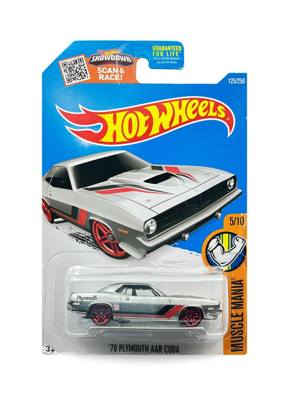 Hot Wheels Walmart Exclusive ZAMAC Editions 2016 Plymouth '70 Plymouth AAR Cuda 1:64 – ZAMAC