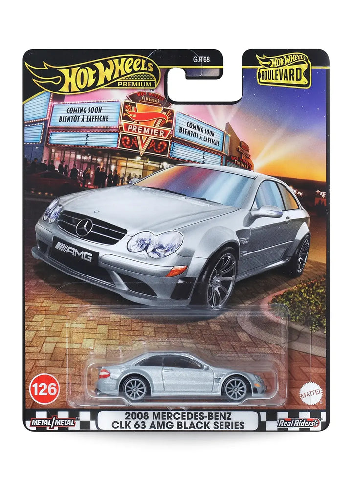 Hot Wheels Boulevard (After 2013) – 2025 2008 Mercedes-Benz CLK 63 AMG Black Series 1:64 - Diamond Silver Metallic