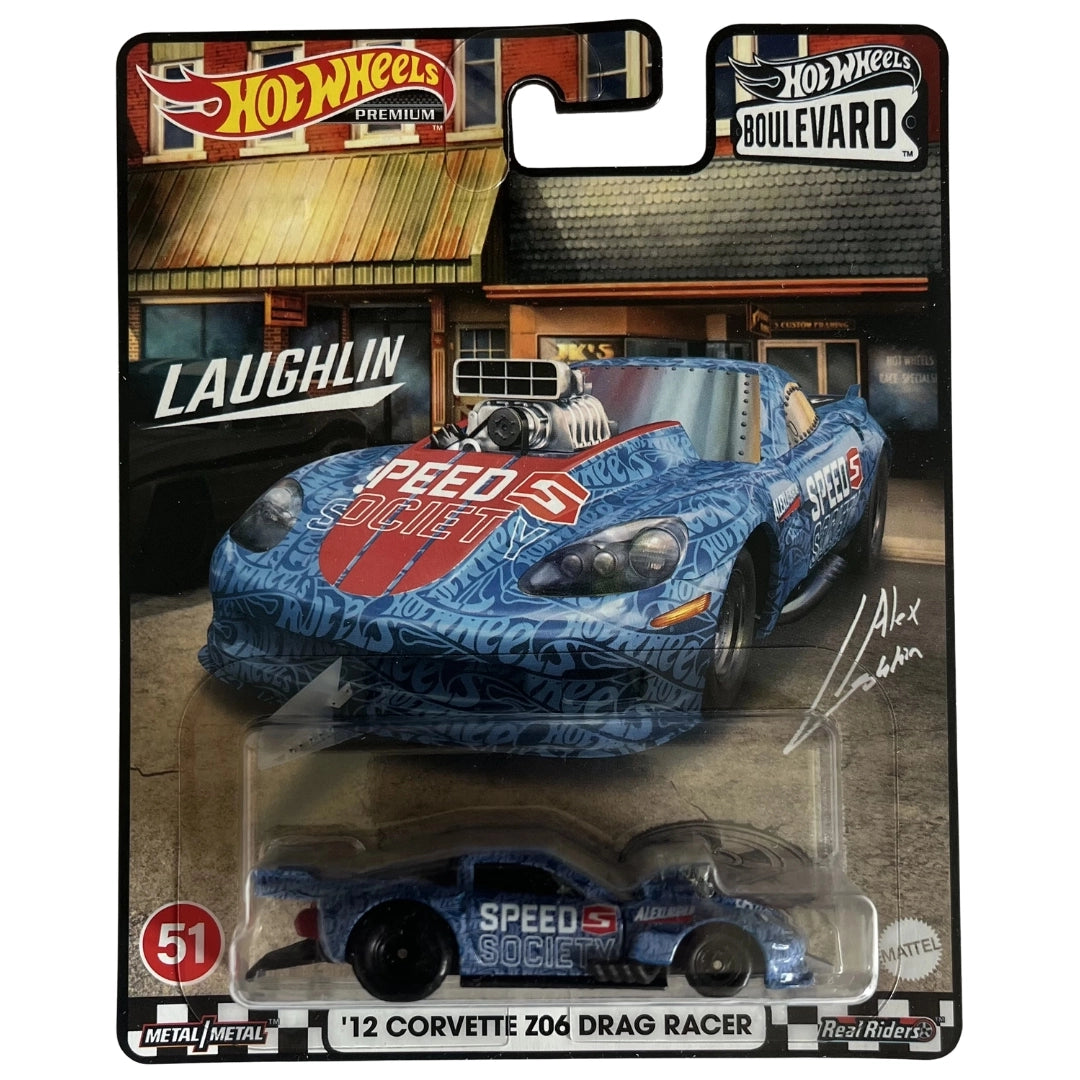 Hot Wheels 1:64 '12 Corvette Z06 Drag Racer Metalflake Dark Blue