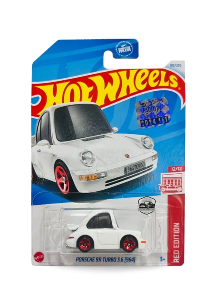 Hot Wheels Red Edition 2024 Porsche 911 Turbo 3.6 (964) 1:64 White