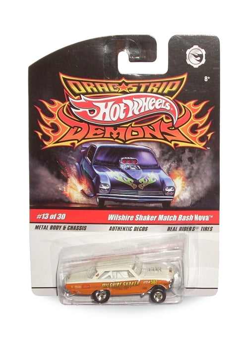 Hot Wheels Dragstrip Demons 2009 Wilshire Shaker Match Bash Nova 1:64 – White & Orange