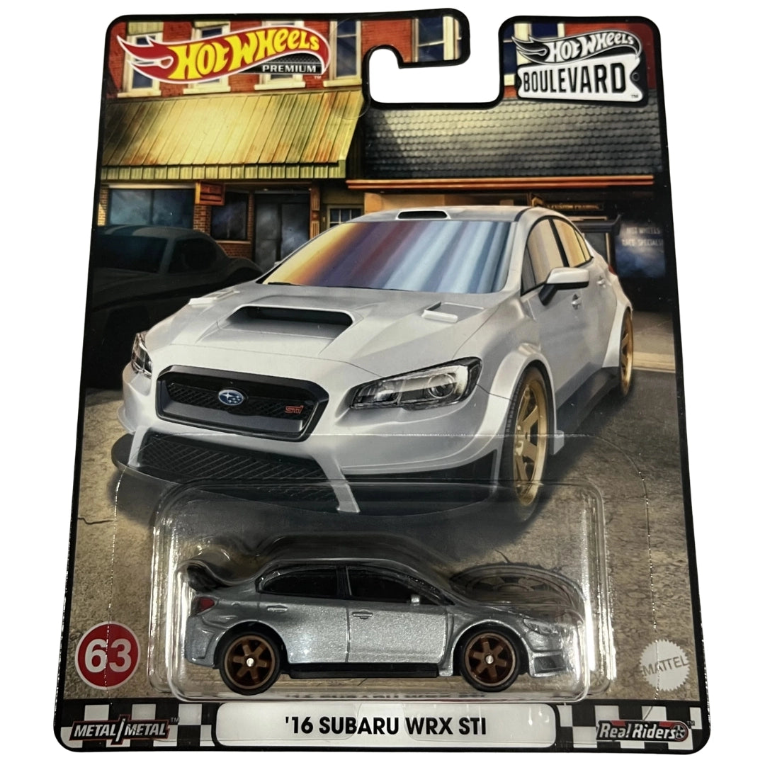 Hot Wheels 1:64 '16 Subaru WRX STI Metalflake Silver