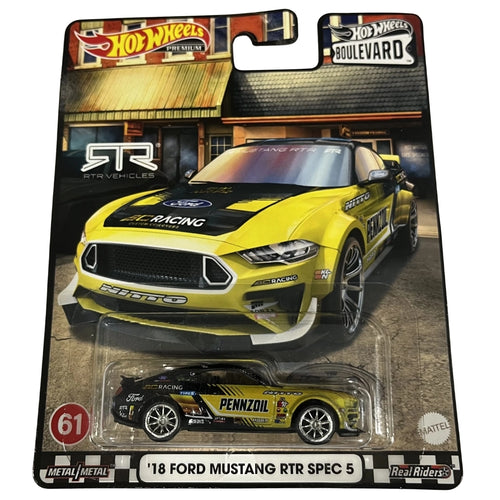 Hot Wheels 1:64 '18 Ford Mustang RTR Spec 5 Black