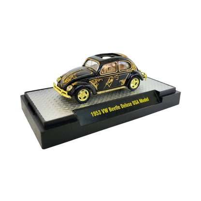1953 VW Beetle Deluxe USA Model - Black / Gold Deco (Release S24)