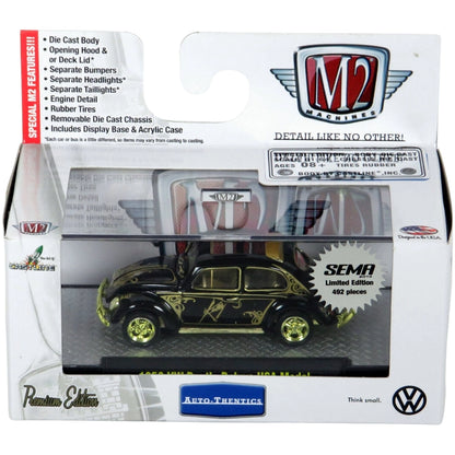 1953 VW Beetle Deluxe USA Model - Black / Gold Deco (Release S24)