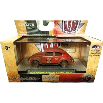 1953 VW Beetle Deluxe USA Model - Dark Red (Rally Historico Transpeninsular Release WMTS04 Chase)