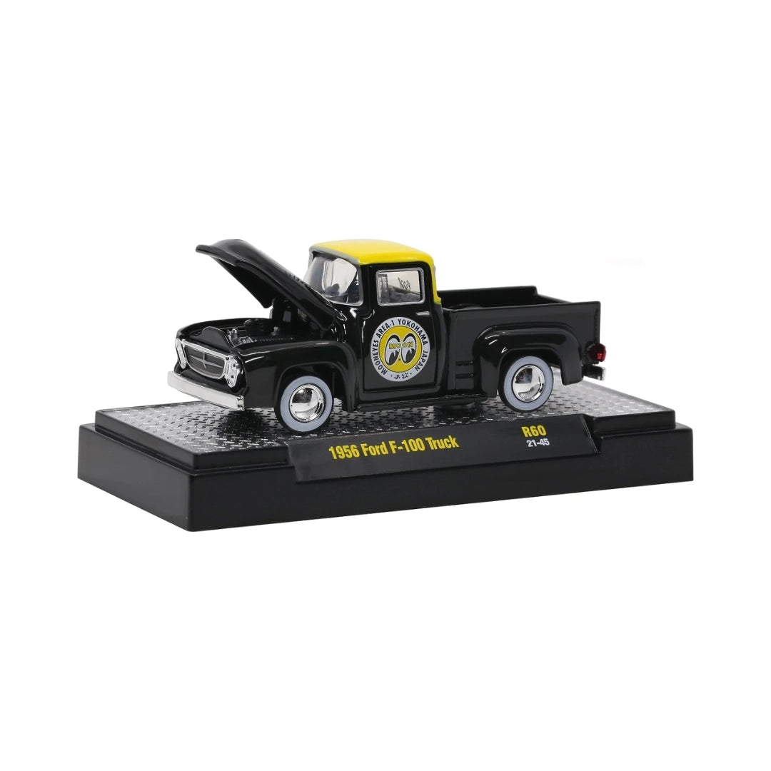 1956 Ford F-100 Truck – Black/Yellow (Mooneyes Livery, Opening Hood)