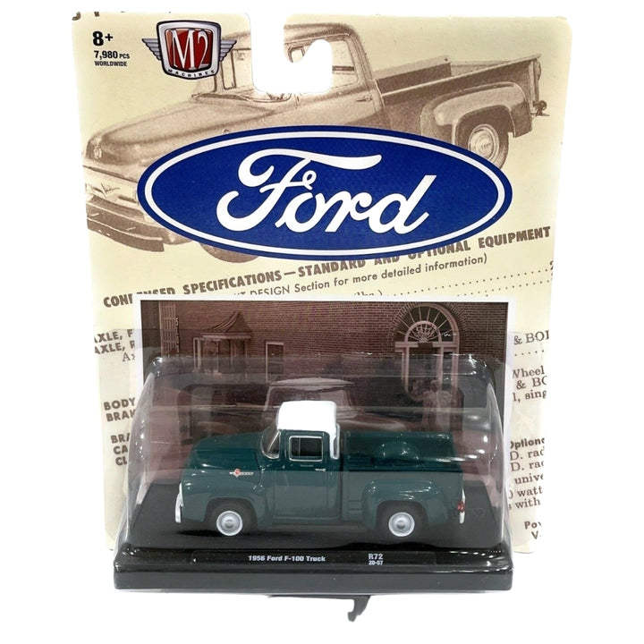 1956 Ford F-100 Truck – Dark Green/White