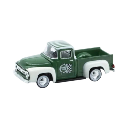 1956 Ford F-100 Truck – Green/White (Silver Chrome Rims & Details)