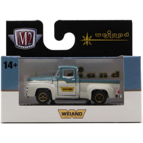 1956 Ford F-100 Truck – Teal/White (Weiand Performance Parts Livery, Gold Rims)