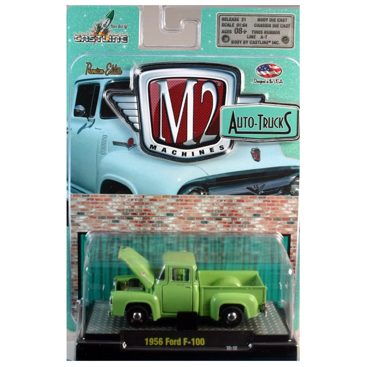1956 Ford F-100 – Bright Green (Auto-Trucks, Clamshell Blister)