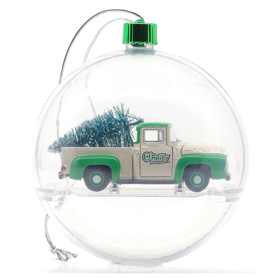 1956 Ford F-100 – Green/White (Christmas Ornament, Tree in Bed)