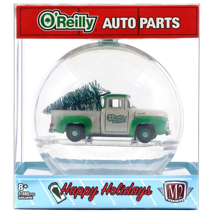 1956 Ford F-100 – Green/White (Christmas Ornament, Tree in Bed)