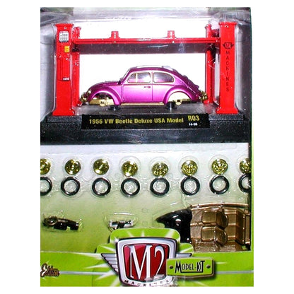 1956 VW Beetle Deluxe USA Model - Pink / Gold Wheels (Release 03 Chase)