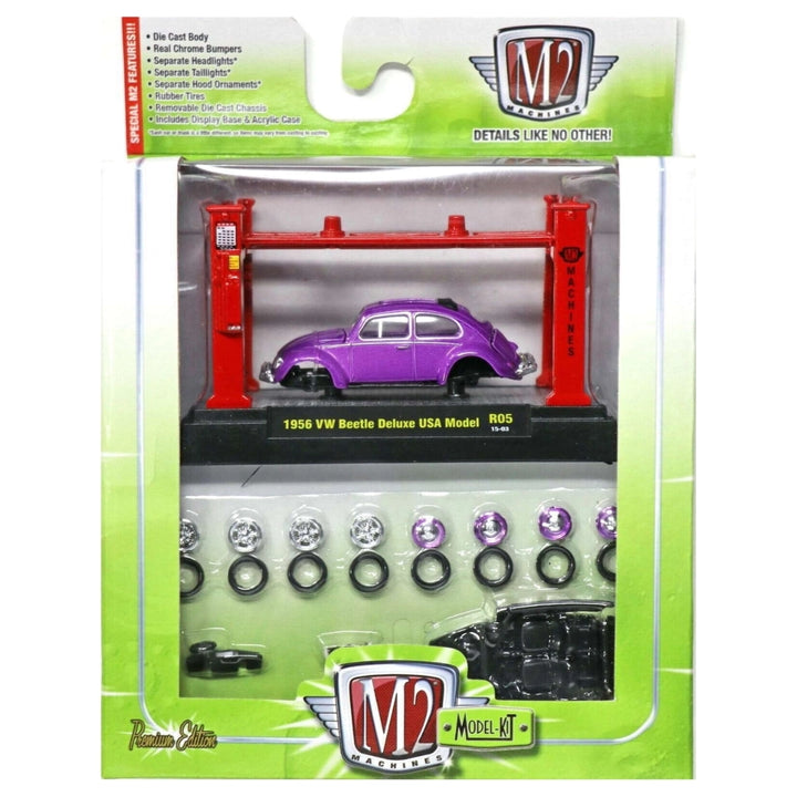 1956 VW Beetle Deluxe USA Model - Pink / White Wheels (Release 03)