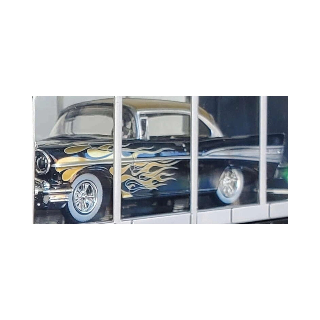 1957 Chevrolet Bel Air - Black & Gold Flames (Chase, Collectables Corner, Auto-Haulers S02)