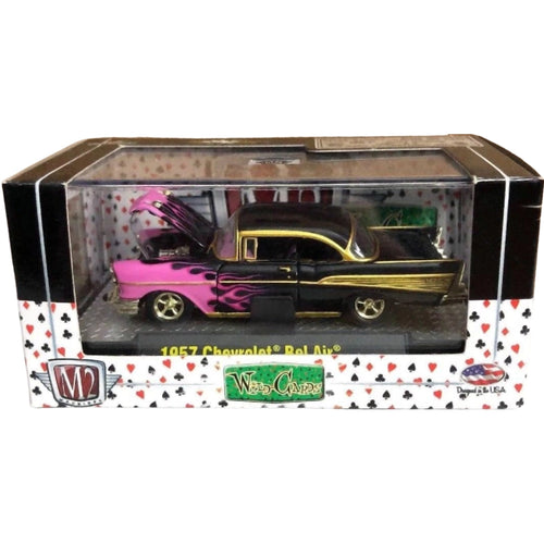 1957 Chevrolet Bel Air - Black & Pink Flames (Wild Cards WC04 Chase)