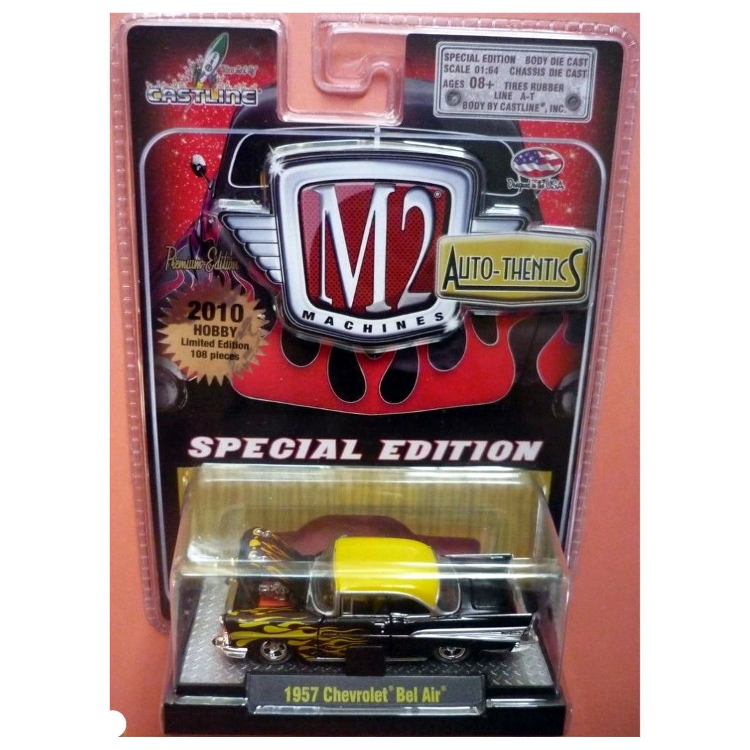 1957 Chevrolet Bel Air - Black & Yellow Flames (Chase, Auto-Thentics Release S05)