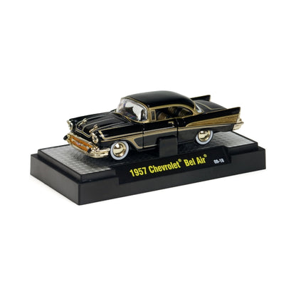 1957 Chevrolet Bel Air - Black with Gold Trim (Auto-Thentics - Clamshell Blister)