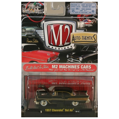 1957 Chevrolet Bel Air - Black with Gold Trim (Auto-Thentics - Clamshell Blister)