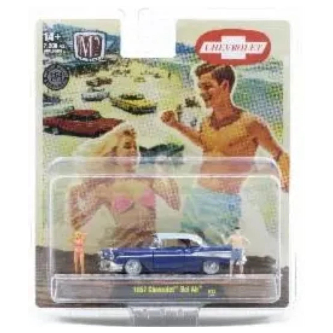 1957 Chevrolet Bel Air - Blue (Walmart Exclusive, Auto-Figs Release 12)