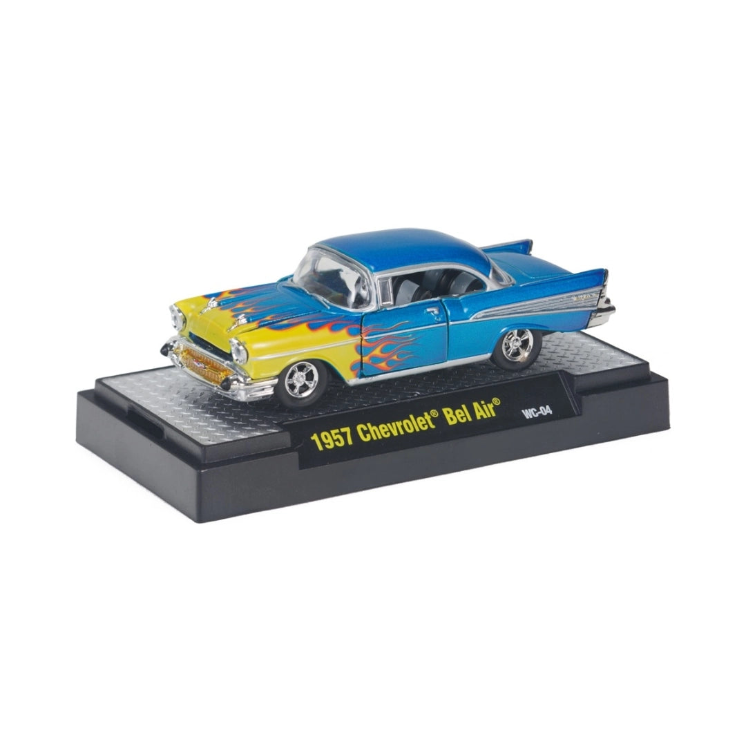 1957 Chevrolet Bel Air - Blue & Yellow Flames (Wild Cards WC04)